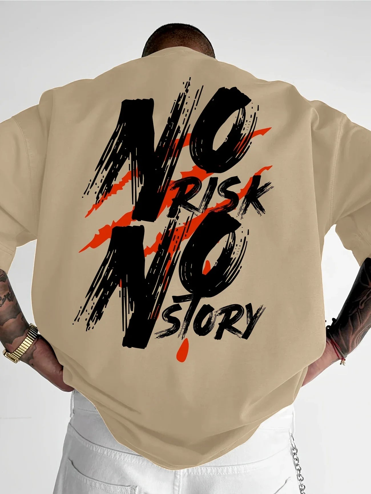 T-shirt Streetwear Lettres Coton Homme