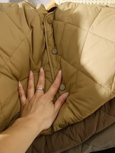 Manteau Coton Losange Couple Leger Hiver
