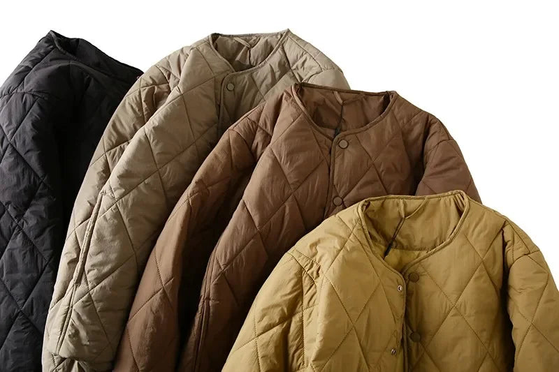 Manteau Coton Losange Couple Leger Hiver