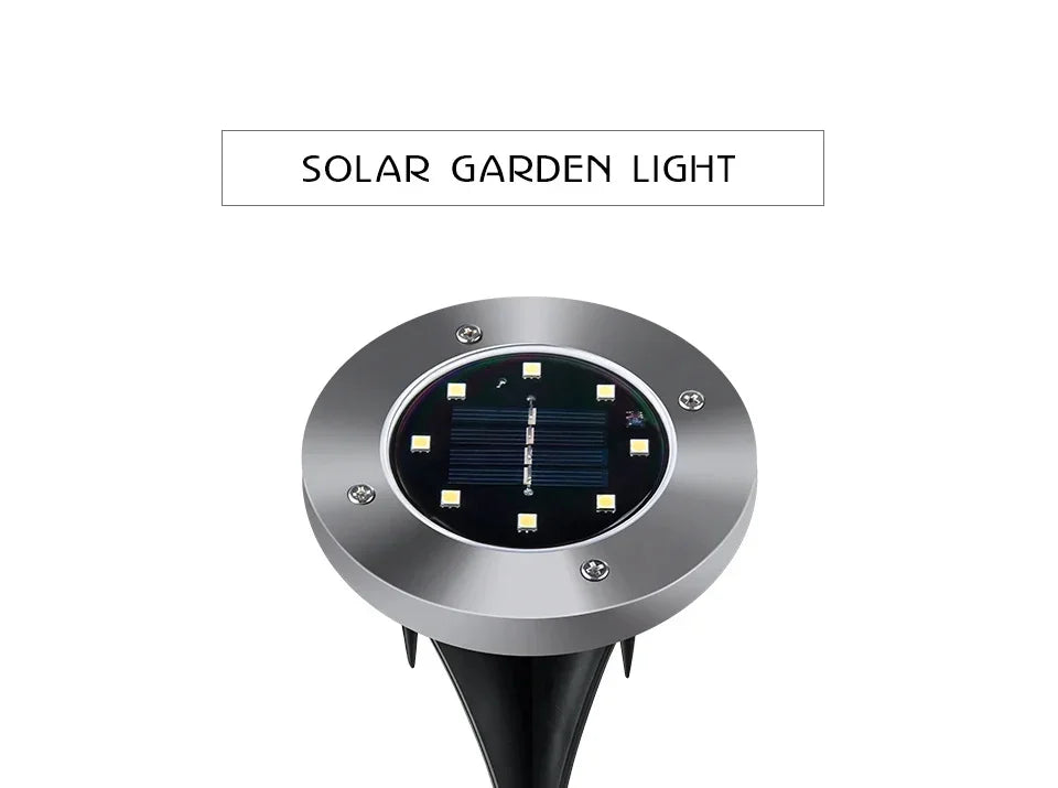 Lampe Solaire Disque LED Extérieur Jardin
