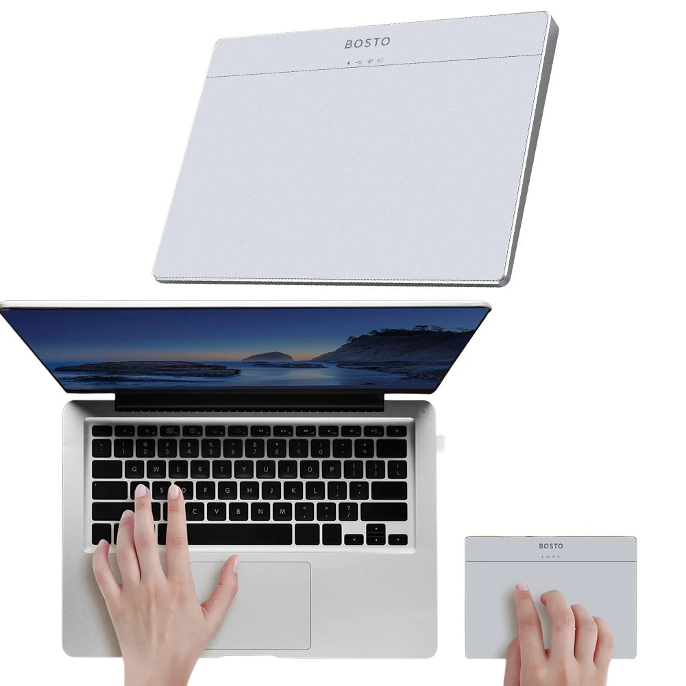Portable Track Pad Multi-Gesture Wireless Touchpad Type-C Rechargeable Ergonomic Trackpad Mouse for Computer Notebook PC Laptop