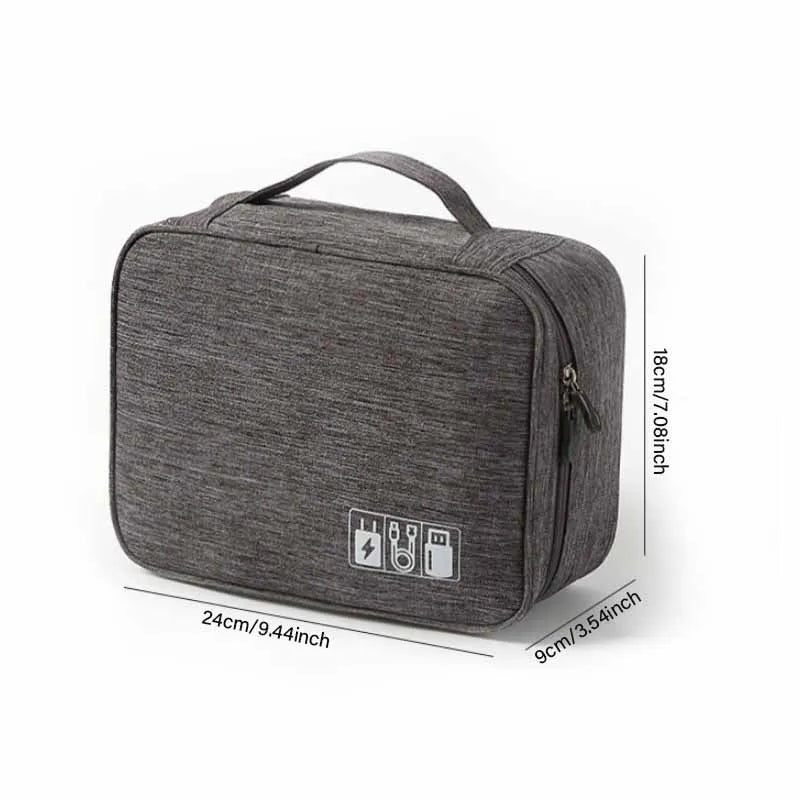 1/Ppcs Electronic Product Storage Bag Waterproof Electronic Storage Bag Portable USB Data Cable Charger Plug Storage Bag