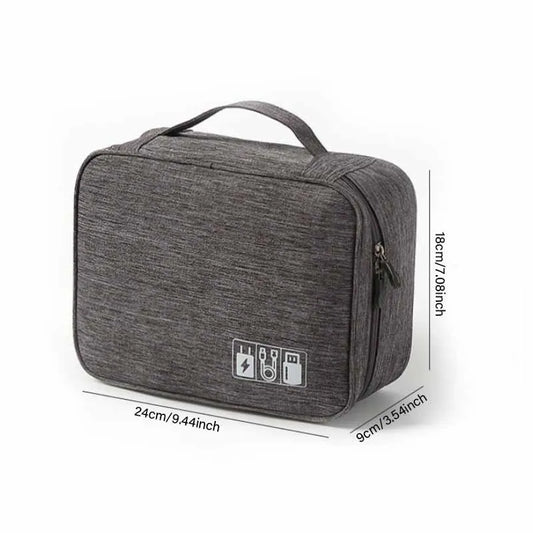 1/Ppcs Electronic Product Storage Bag Waterproof Electronic Storage Bag Portable USB Data Cable Charger Plug Storage Bag