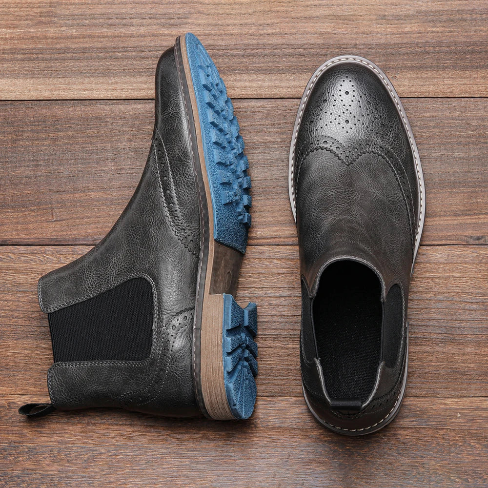 Chelsea Boots Men Casual Brand Comfortable 2026 Fashion Leather Boots