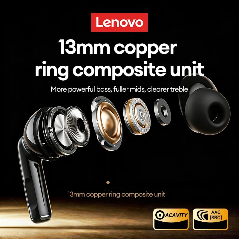 Écouteurs Lenovo LE232 - Son Hi-Fi & Réduction de Bruit (ANC)