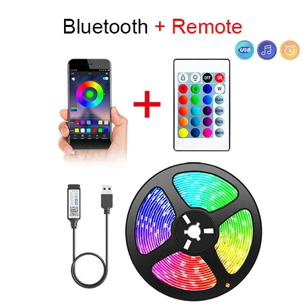 Ruban LED Connecté (5m) - Contrôle par App & Ambiance Gaming