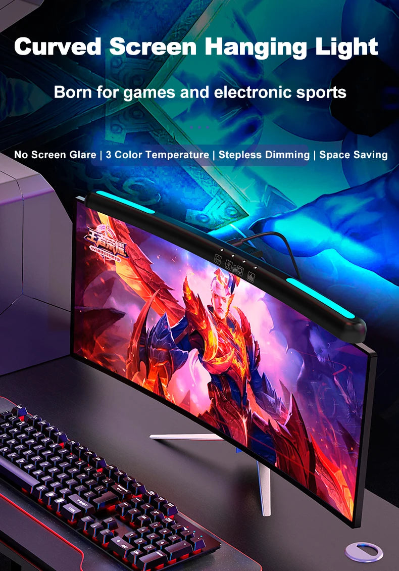 Barre Lumineuse Moniteur PC RGB Protection Yeux