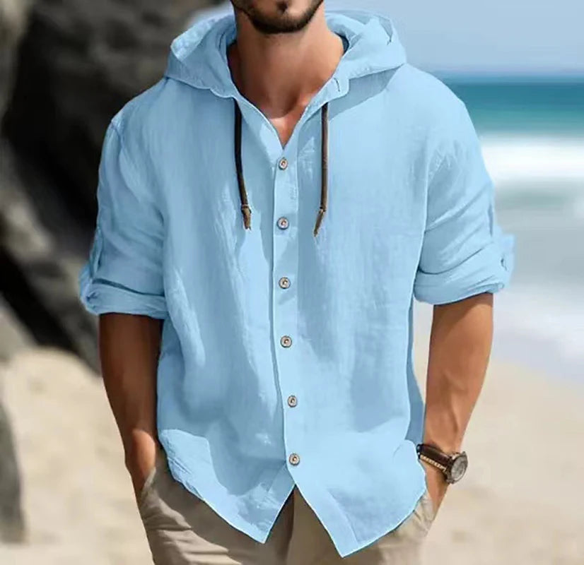 Chemise Cardigan Lin Coton ML Loose