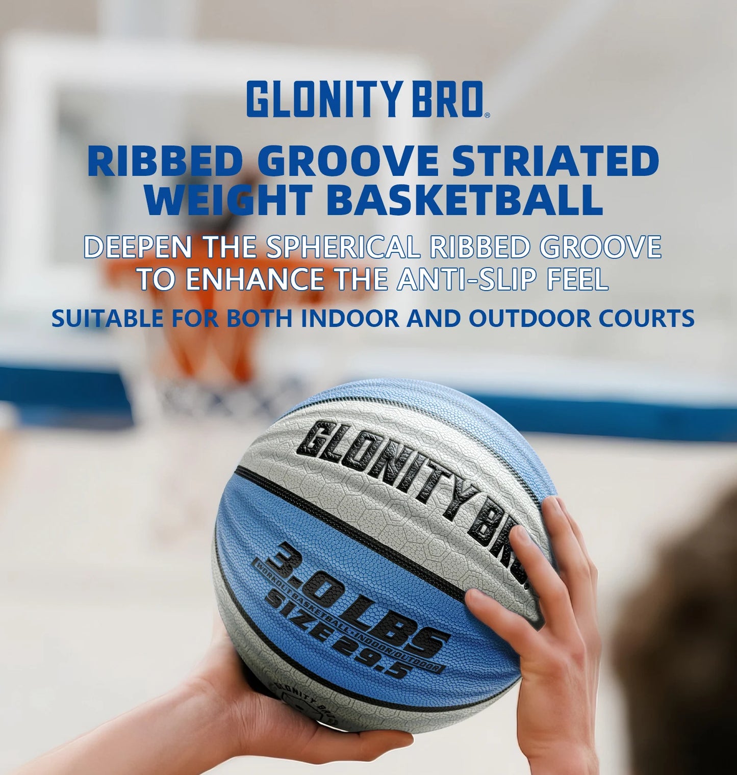 Weighted Training Basketball 3LBS/2.2LBS,Official Size 6/7 Wear-resistant Heavy Ball For Handling Dribbling&Passing,Rebounding