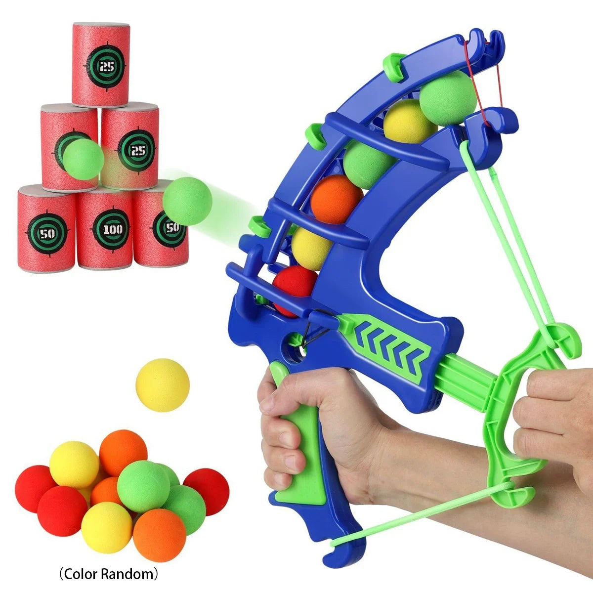 Montessori Educational Children's Outdoor Game Toy - Sport Slingshot Target Sticky Ball Dartboard Basketball Board