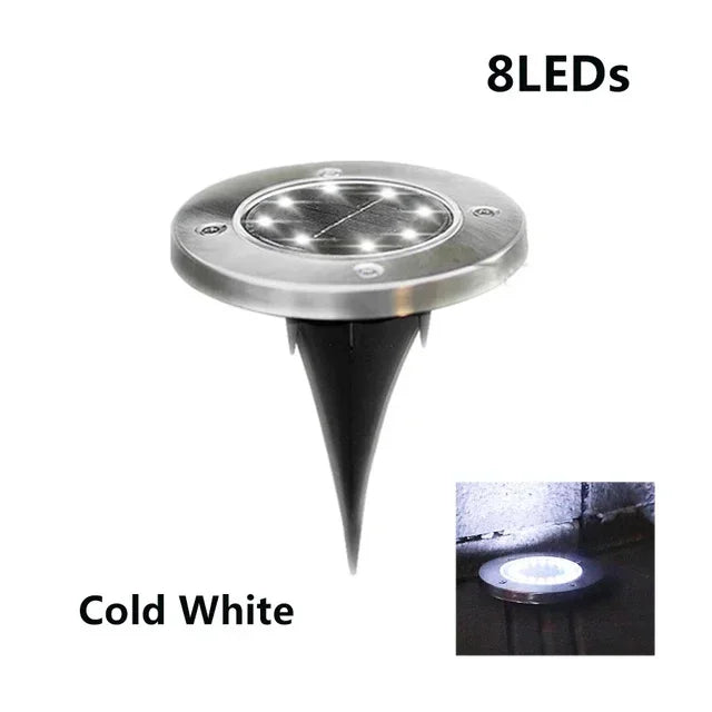 Lampe Solaire Disque LED Extérieur Jardin