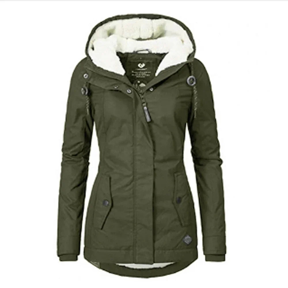 Parka Femme Mi-Longue UZZDSS Plush