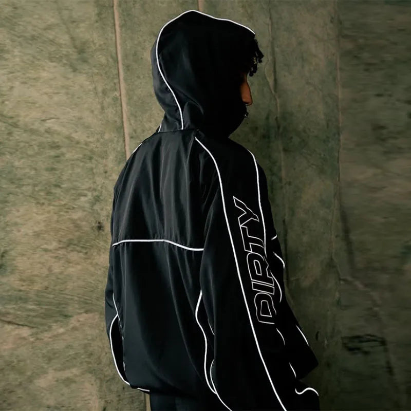 Sweat Capuche Streetwear Y2K Brodé Mixte
