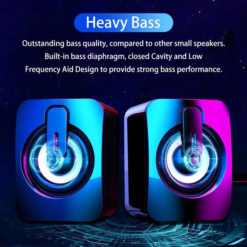 PC Speaker For Desktop Computer Laptops Caixa De Som Bluetooth Portable Sound Box Music USB wired Mini Speakers Column Acoustics