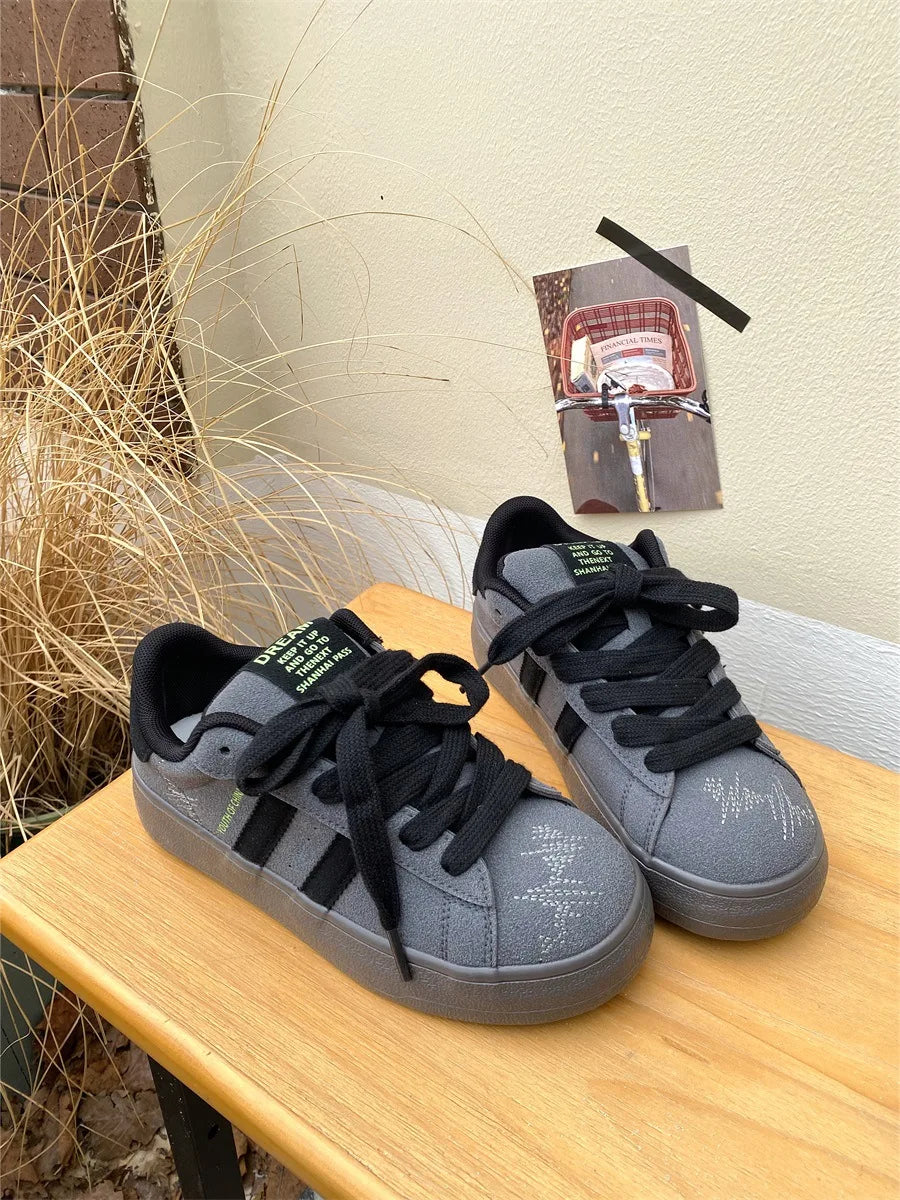 Women's Shoes 2025 Spring New Platforms Sneakers Breathable White Shoes Comfortable Casual Flats Non Slip Vulcanized Shoes