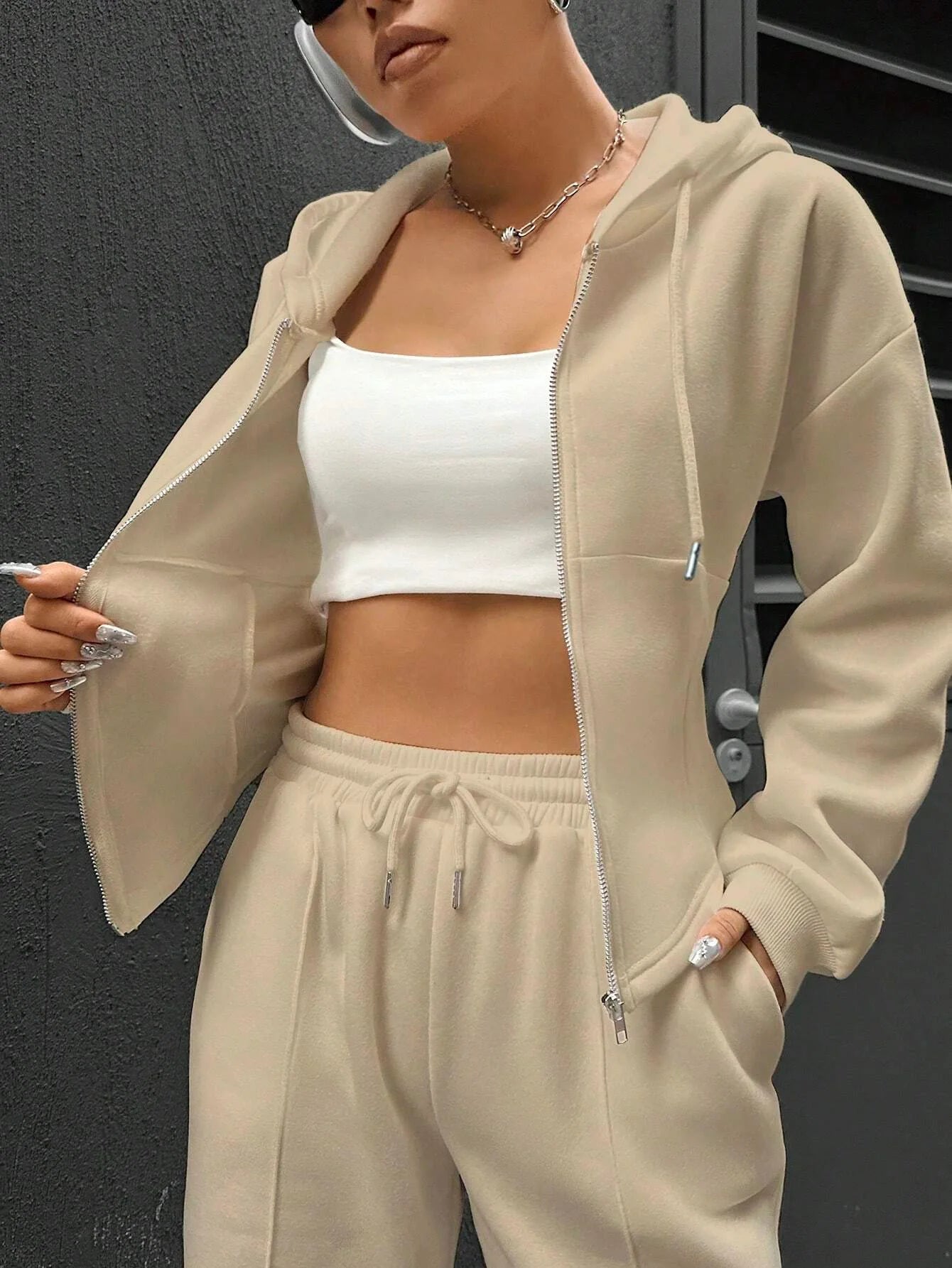 Ensemble Sport Femme - Zip-up & Jogging Slim