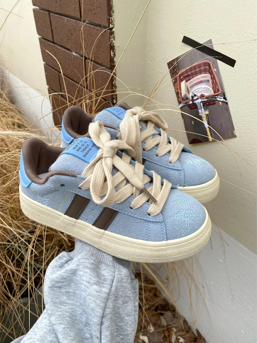 Women's Shoes 2025 Spring New Platforms Sneakers Breathable White Shoes Comfortable Casual Flats Non Slip Vulcanized Shoes