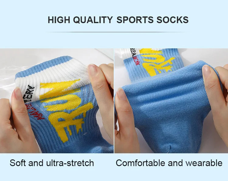 Sport Socks Breathable Sweat-absorbing Running Basketball Socks Quick Dry Outdoor Sport Trend Mid Calf Cycling Socks