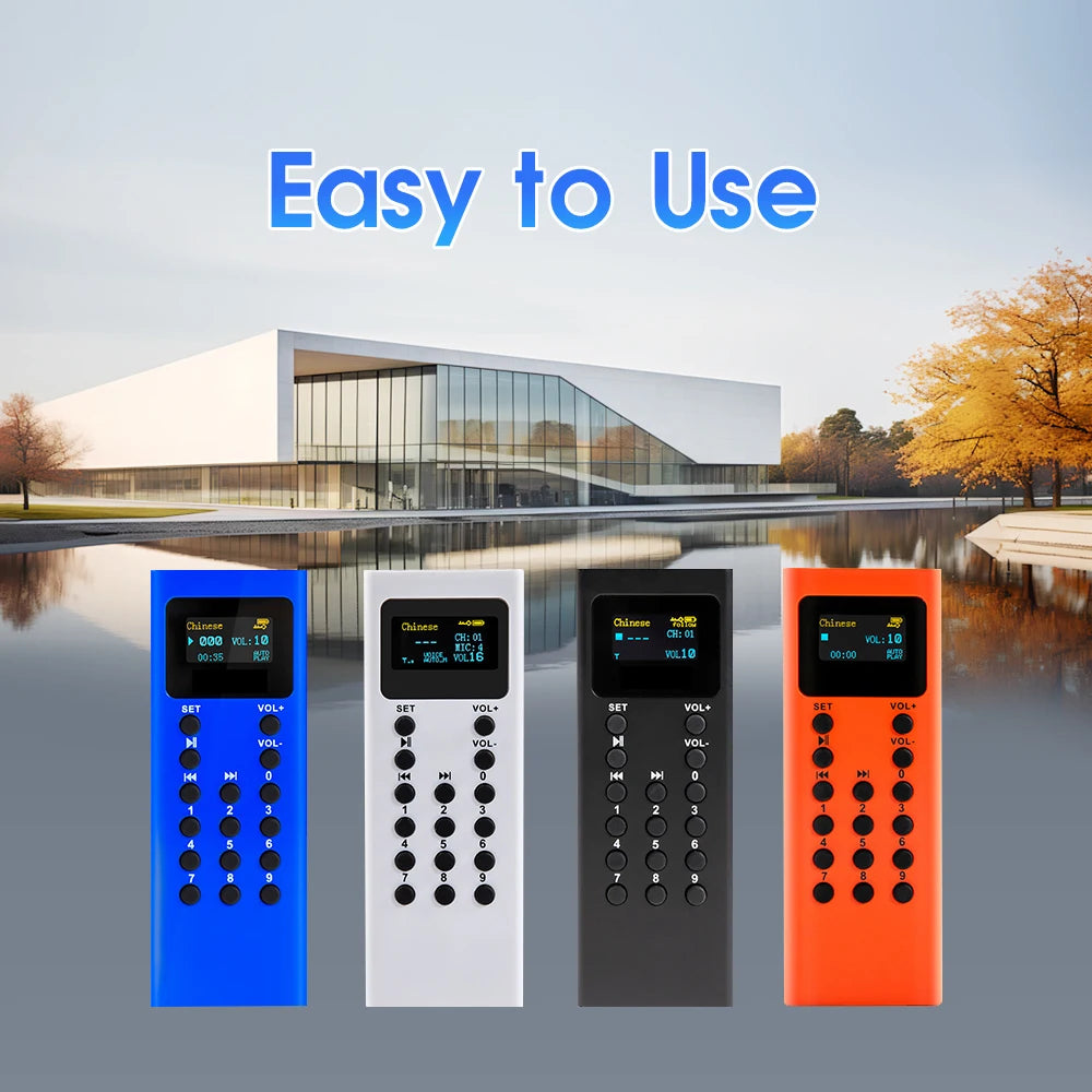 16GB Audio Guide System Museum Tourism Scenic Spot Audio Guide MP3 Player Different Languages Audio Guide