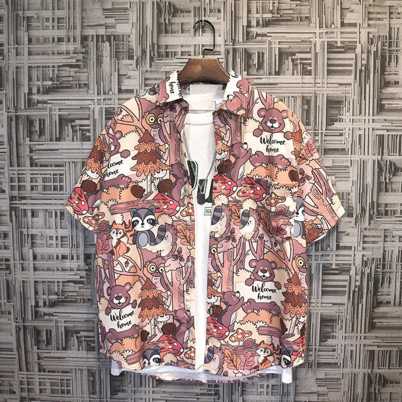 Chemise MC Homme Hip-Hop Geometrique