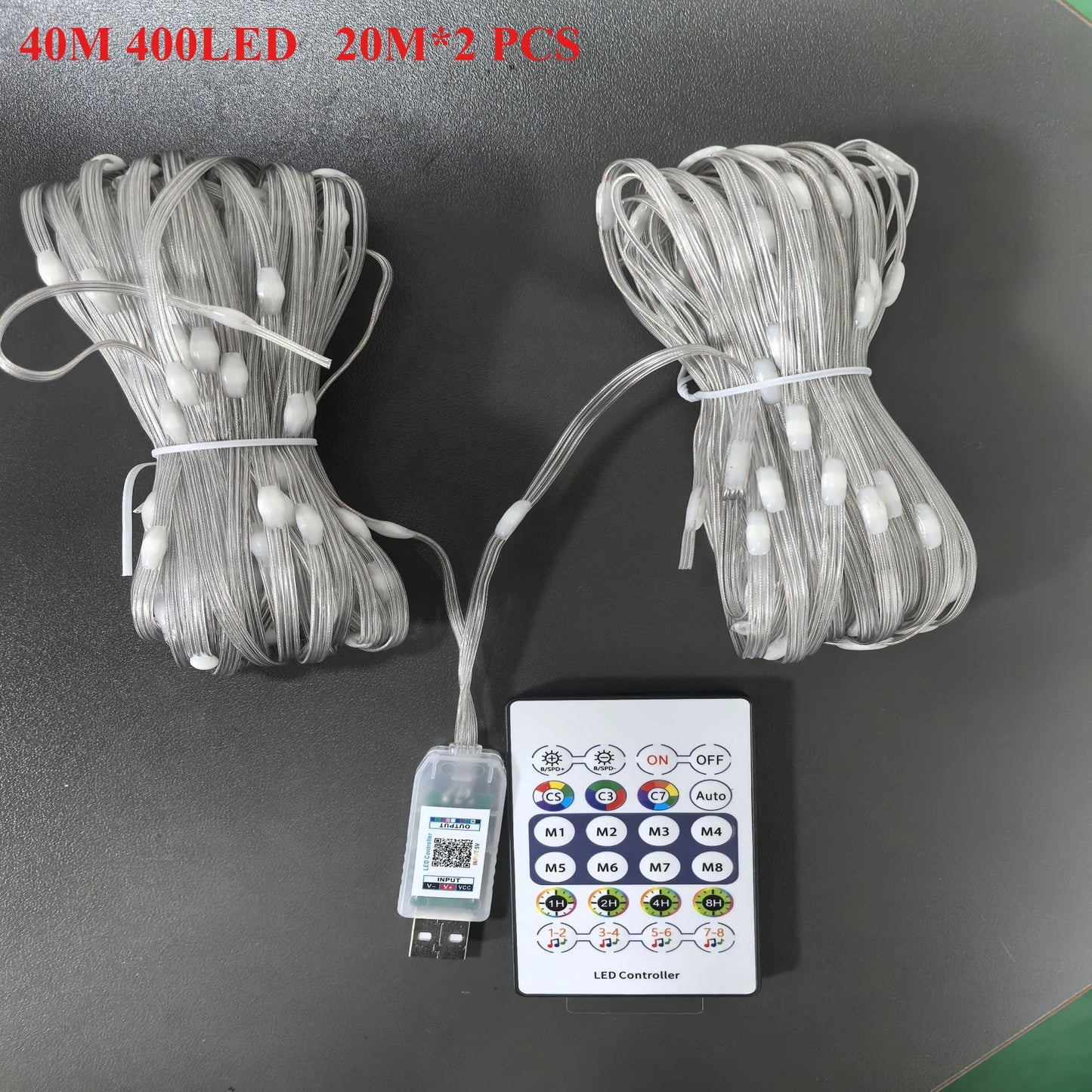 Guirlande LED RGB Bluetooth Fil Cuivre Fête