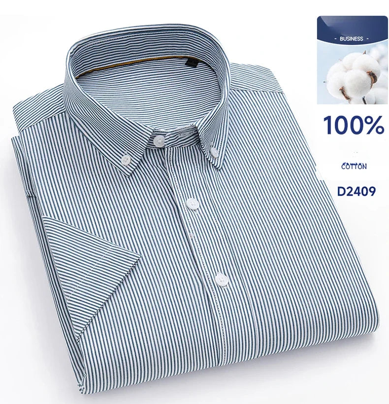 Chemise MC Coton Slim Fit Korean