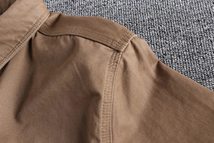 Chemise ML Cargo Coton Retro Japonais