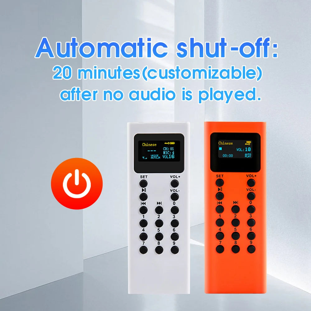 16GB Audio Guide System Museum Tourism Scenic Spot Audio Guide MP3 Player Different Languages Audio Guide