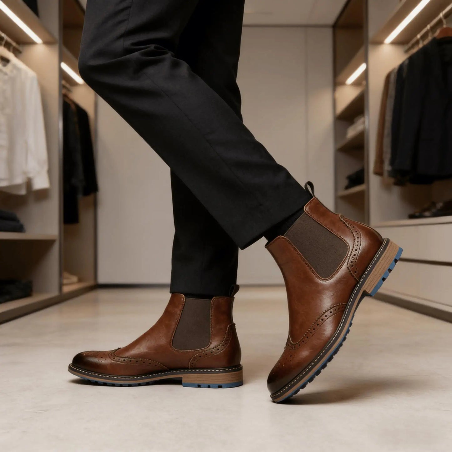 Chelsea Boots Men Casual Brand Comfortable 2026 Fashion Leather Boots