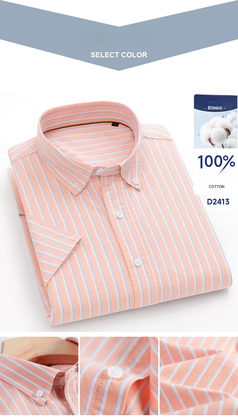 Chemise MC Coton Slim Fit Korean