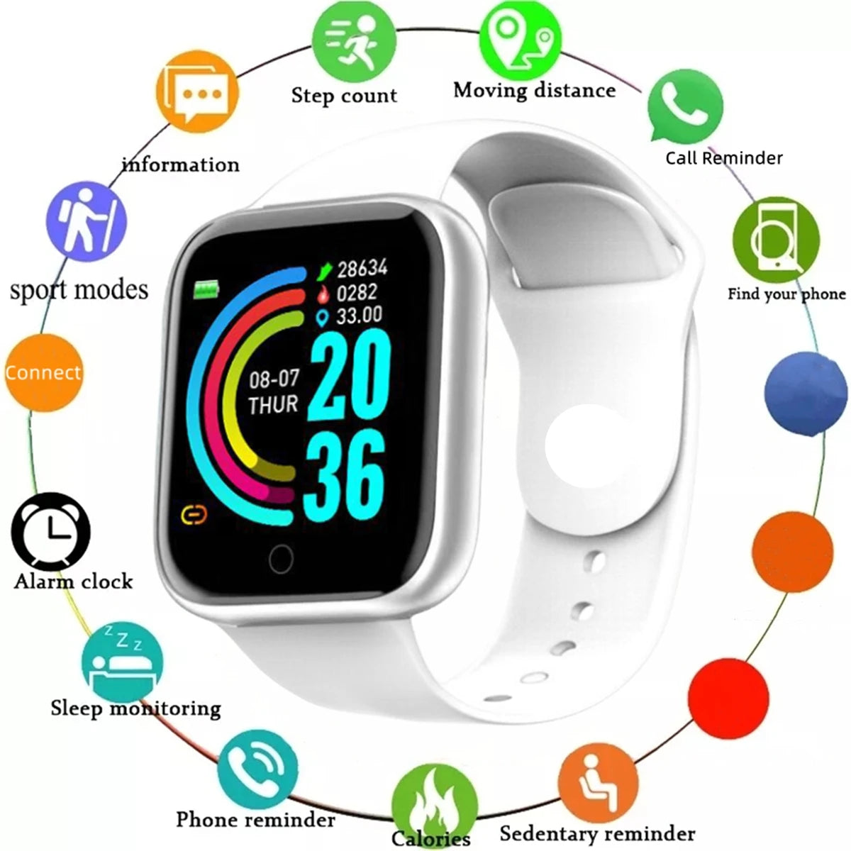 Smartwatch NexDeal S9 - Tracker Fitness & Notifications