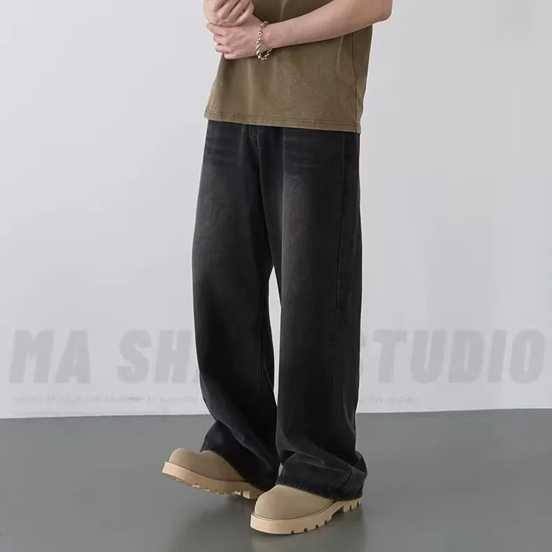 Jean Homme Wide Leg Old Blue Washed