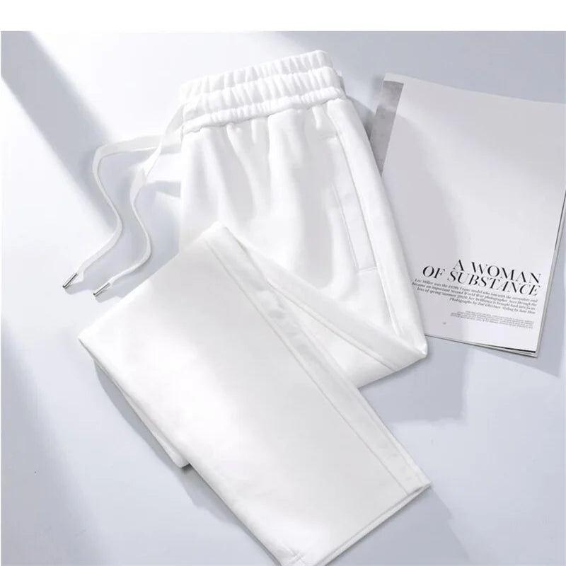 Pantalon Droit Coton Streetwear Femme