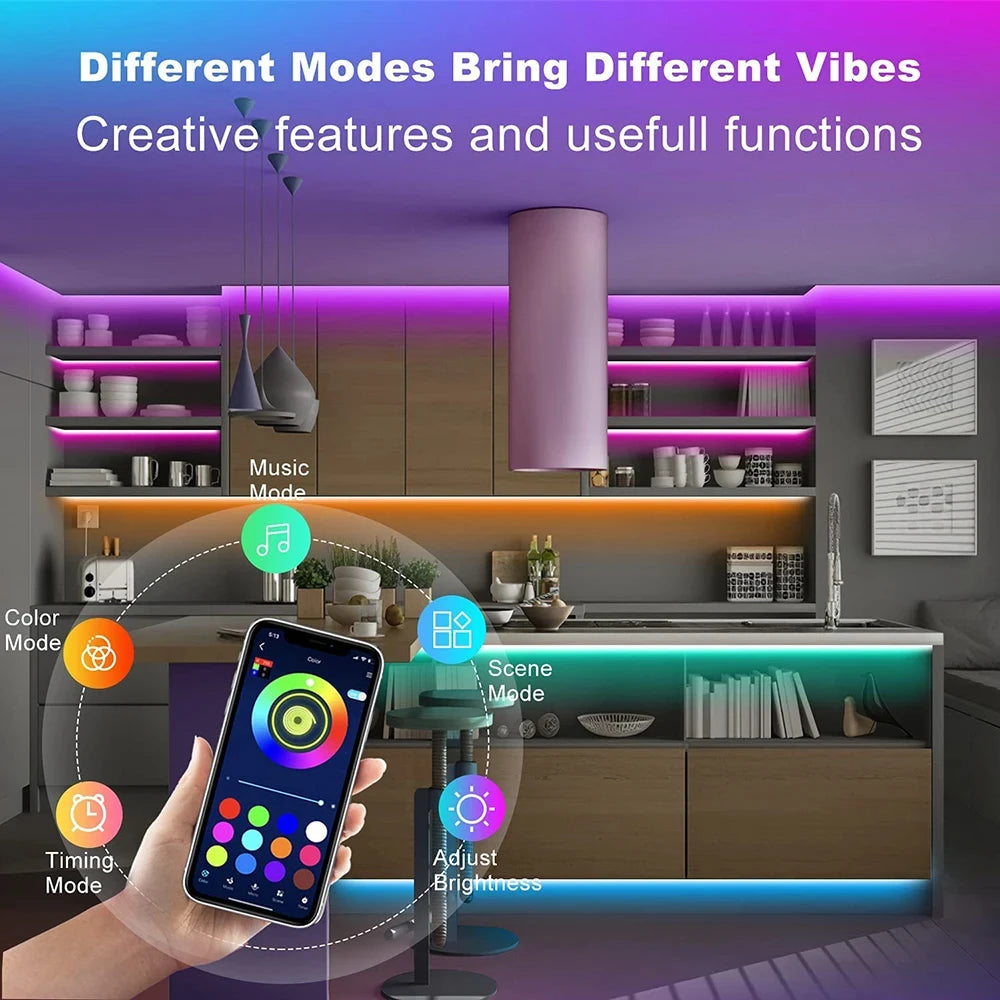 Ruban LED 5050 RGB App Bluetooth Déco