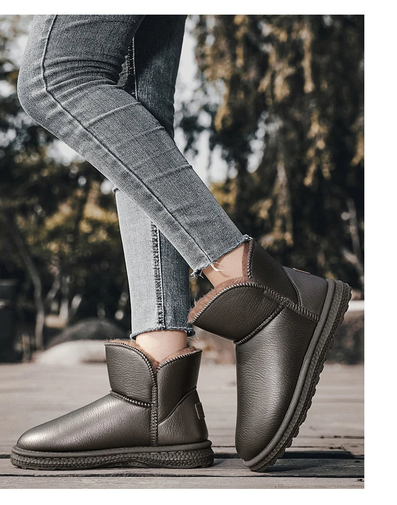 Casual Sneaker Loafers Ankle Boots Sports and Leisure Boots Winter Men Platform Sports Shoes Snow Boots Round Toe Non-slip  New