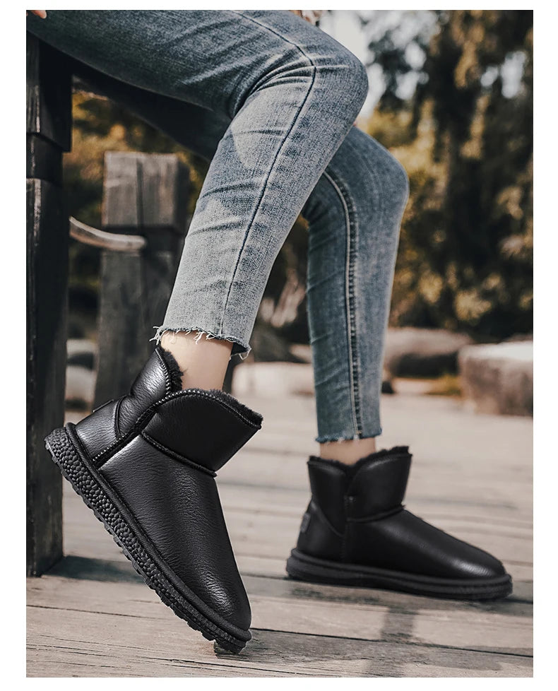 Casual Sneaker Loafers Ankle Boots Sports and Leisure Boots Winter Men Platform Sports Shoes Snow Boots Round Toe Non-slip  New