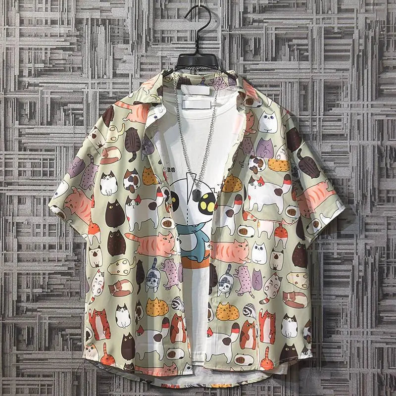 Chemise MC Homme Hip-Hop Geometrique