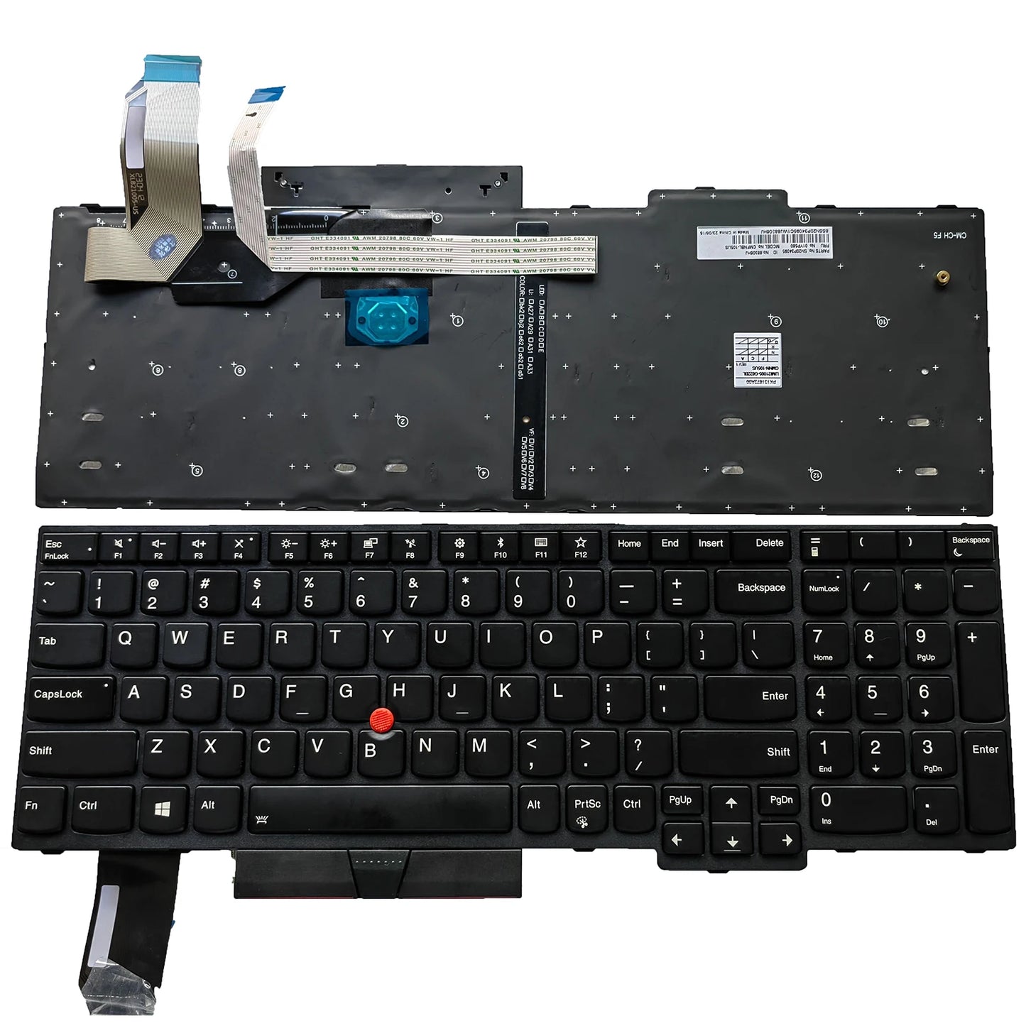 US Layout Keyboard for LENOVO IBM ThinkPad E580 E585 E590 E595 L580 T580S T590 P52 P53 P72 SN5372 01YP668 SN20P34203 TP00095A