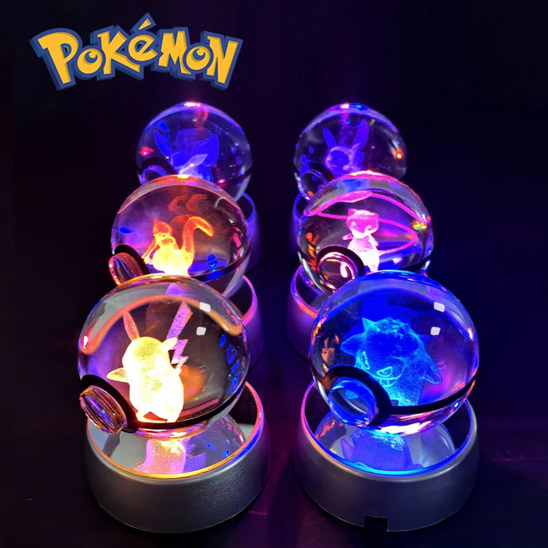 Veilleuse Pokémon 3D - Cristal de Collection (Pikachu/Gengar)