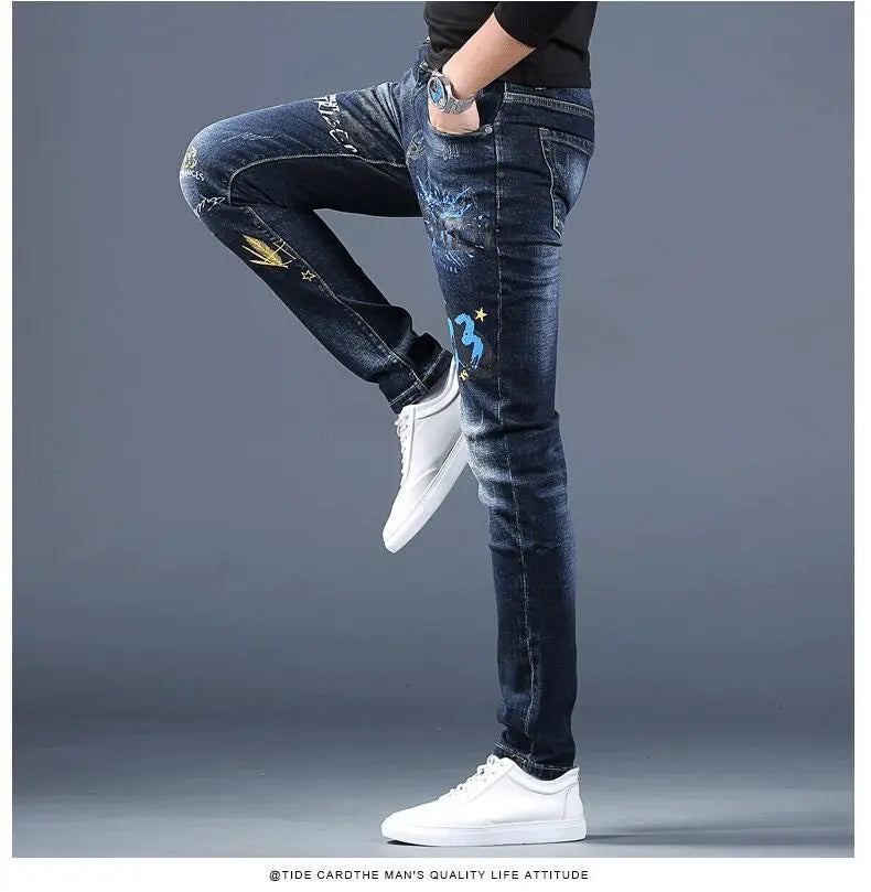 Jean Brode Patches Harajuku Slim Korean