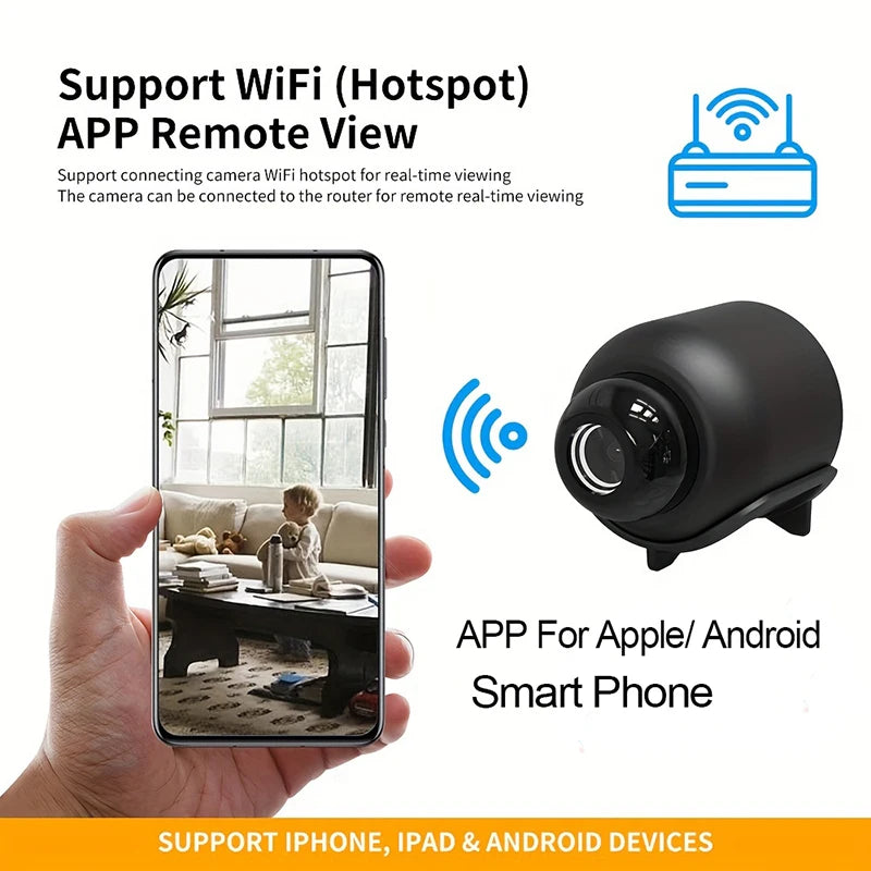 Mini Caméra X5 1080P WiFi Détection Mouvement