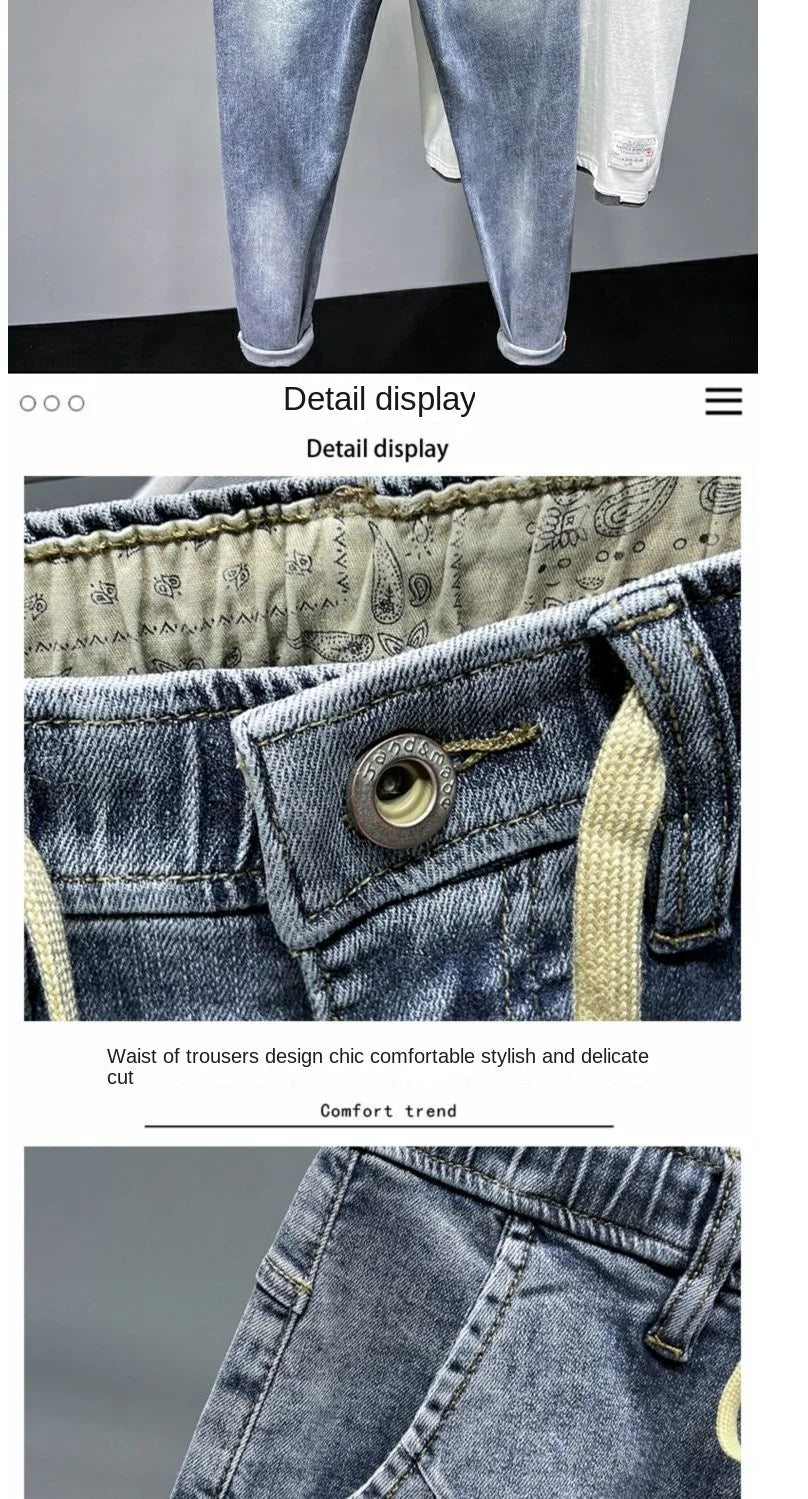 Jean Cargo Korean Tapered Baggy Washed