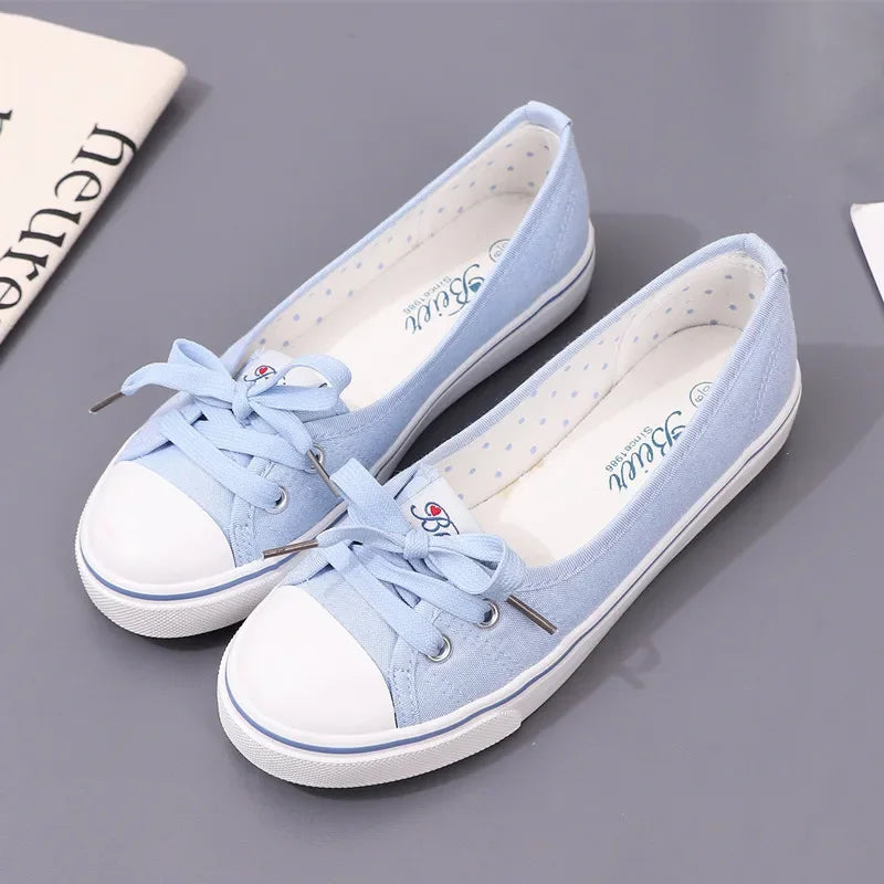 2023Sneakers Shoes for Women Zapatillas Mujer Solid Sapatilha Feminina Zapatilla Tenis Feminino Lace-up White Chaussures Plates