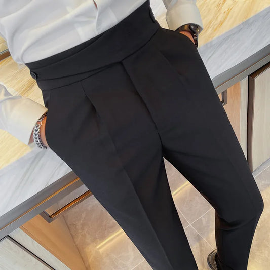 Pantalon Slim Homme Business Uni Noir