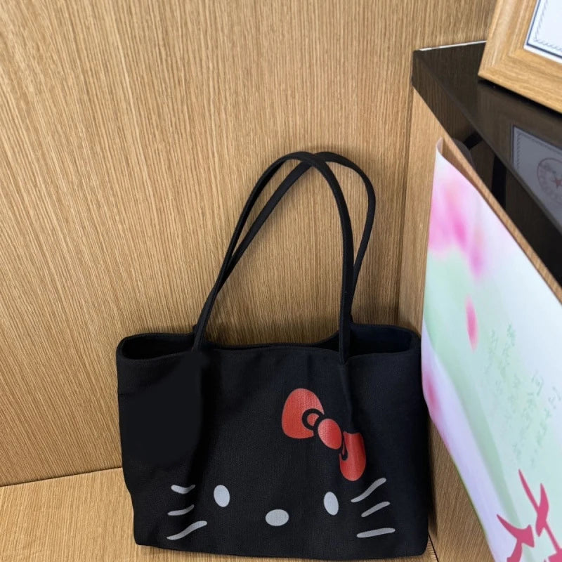 Sac Hello Kitty Toile Rouge Grande Capacité