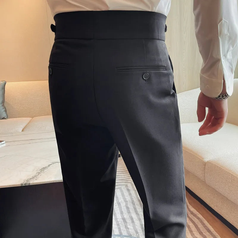 Pantalon Slim Homme Business Uni Noir