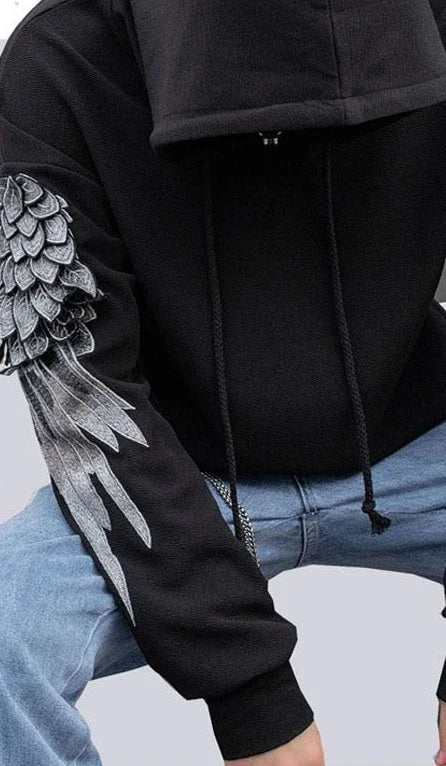 Hoodie Brodé "Angel Wings" - Luxury Hip-Hop