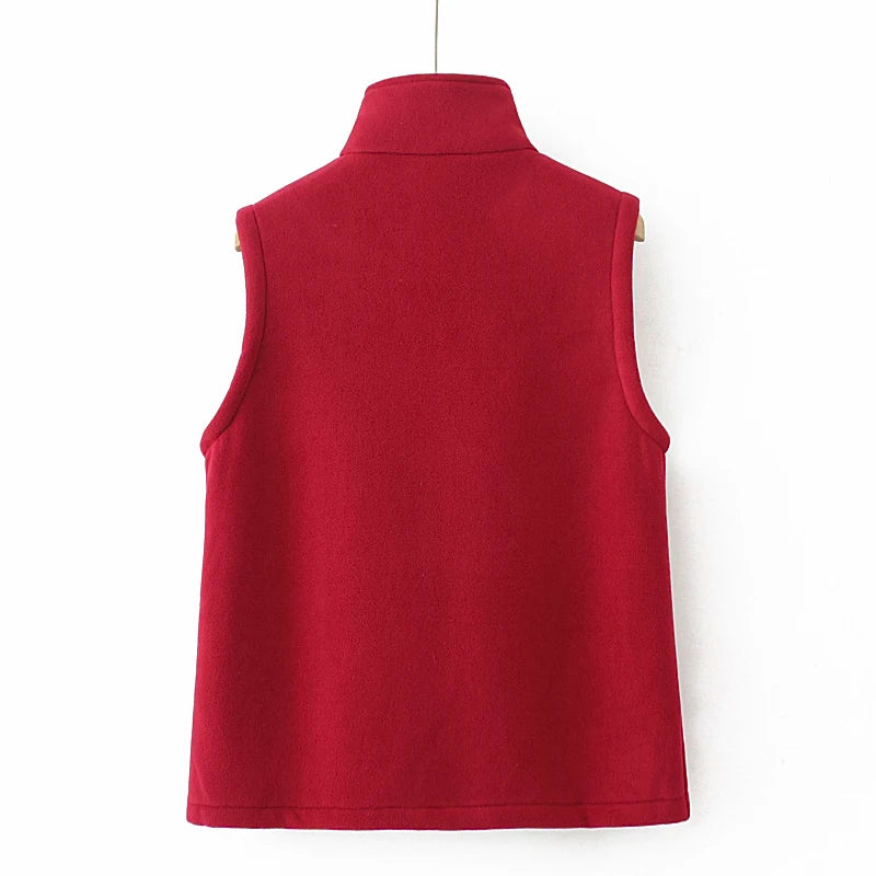 Women Vests New Autumn Winter Shake Fleece Vests Sleeveless Jacket Female Waistcoats Coats Trendy Outwear Chaleco Mujer XL-6XL