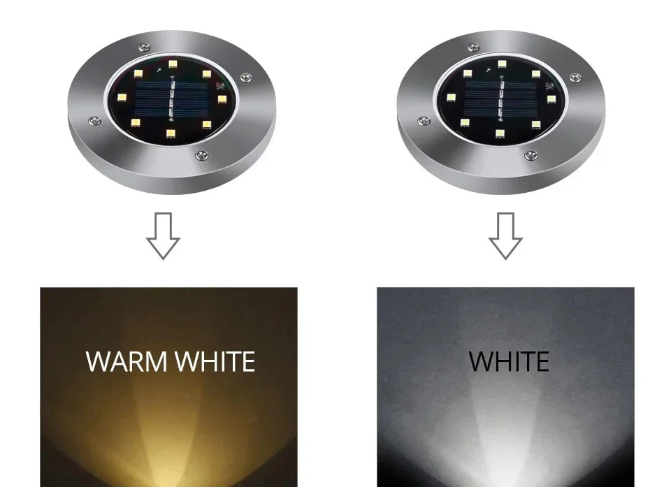 Lampe Solaire Disque LED Extérieur Jardin