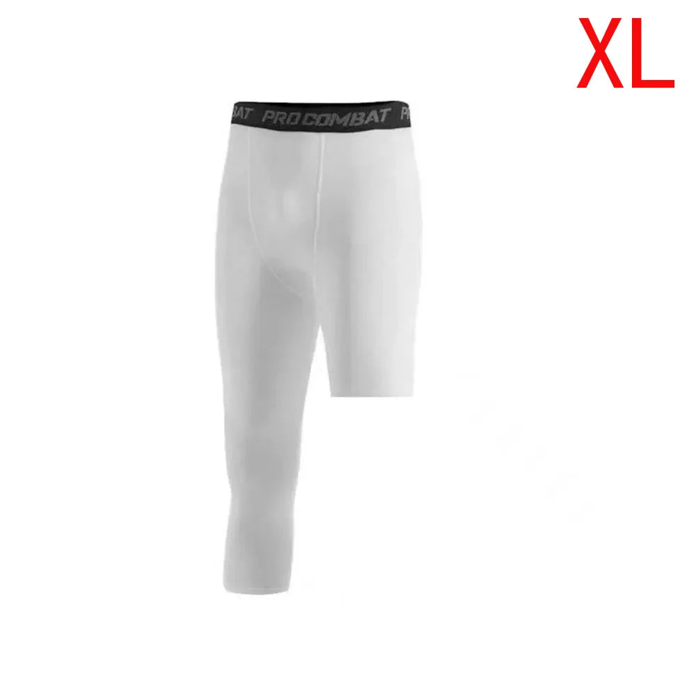 One Leg Basketball Tights Sports Tights Breathable Single Leg Basketball Leggings Quick Drying Sweat Wicking